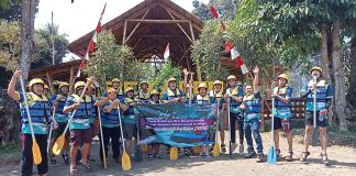 Pupuk Tali Silaturahim, DLU Cabang Surabaya Ajak Jurnalis Pelabuhan Rafting Ke Pekalen