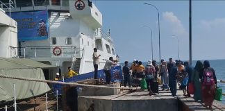 KN Bima Sakti Angkut 303 penumpang Dari Pelabuhan Jangkar Menuju Raas