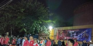 KSOP Gresik Selipkan Sosialisasi Keselamatan Kerja Diajang Nobar Indonesia Vs Thailand